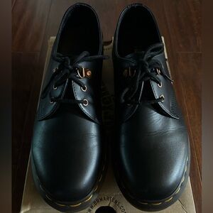 Dr. Martens 1461 Black Leather Oxfords Rose Gold Hardware Women’s Size 7